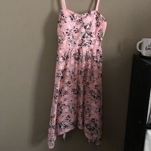 Pink floral dress